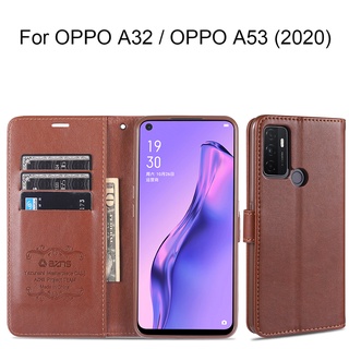 Bao da điện thoại kiểu ví cho OPPO A32 A53 2020 A52 A92 A92s K1 K3 K5 Realme X