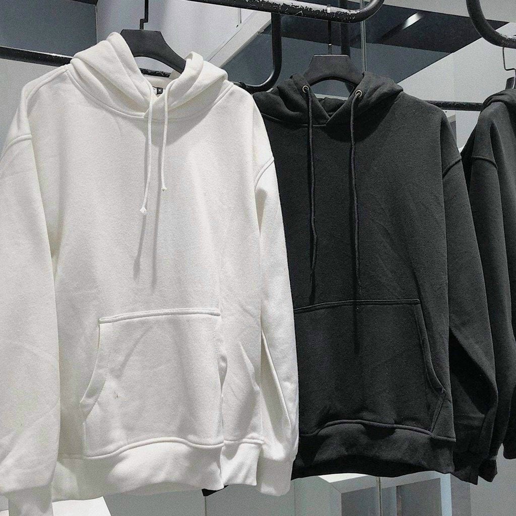 &lt;FREE SHIP&gt; ÁO HOODIE NAM NỮ TRƠN VẢI NỈ DÀY DẶN KHÔNG XÙ LÔNG