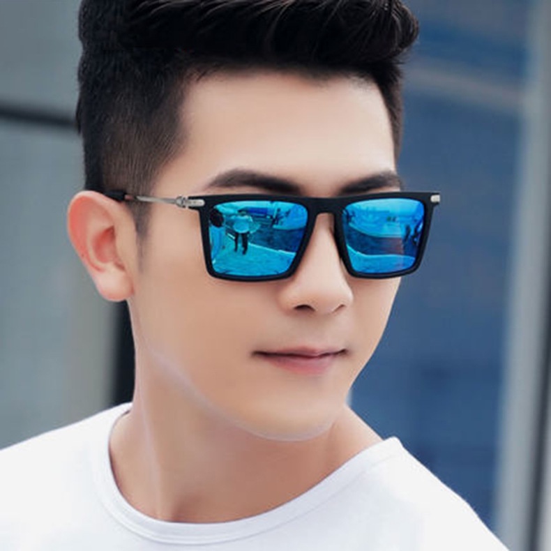Kính râm gọng màu đen chống tia UV400 phong cách cổ điển thời trang sành điệu dùng khi lái xe cho nam