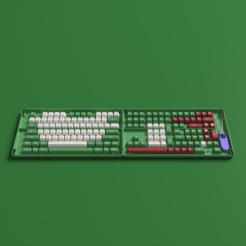 Set keycap AKKO Matcha Red Bean (PBT Double-Shot/ASA profile/158 nút)