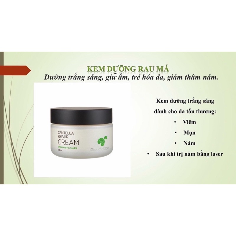 Kem dưỡng rau má Goodndoc  Centellia Repair Cream 50ml
