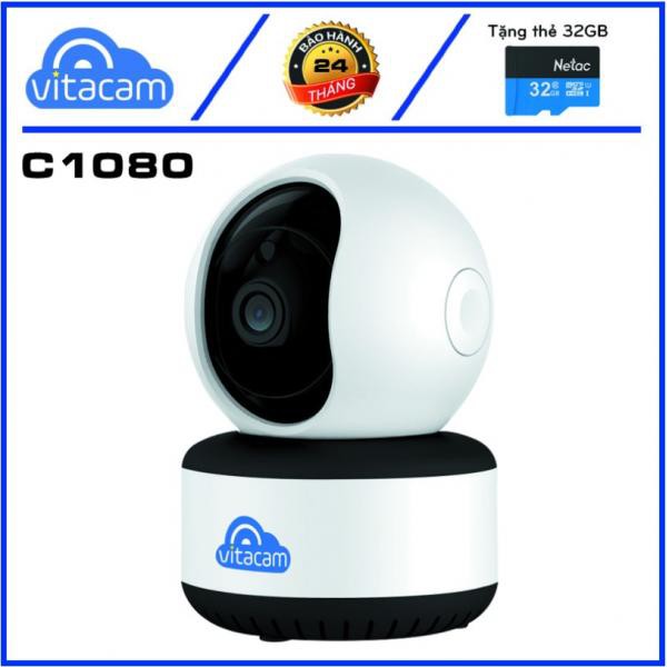 Camera IP Wifi Vitacam C1280 3.0MP FullHD+ 1536P có cổng LAN, hồng ngoại ban đêm, đàm thoại 2 chiều (Trắng)