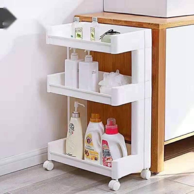Kệ để đồ 3 tầng có bánh xe