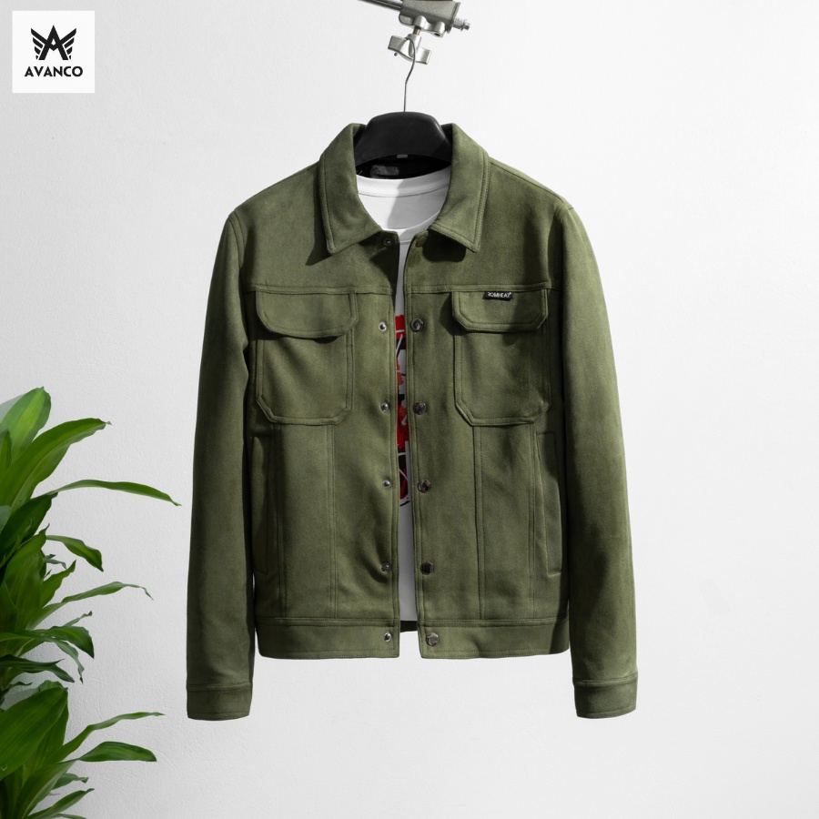 Áo khoác nam da lộn Jacket Avanco cổ bẻ mùa đông 2023, mặc lên dáng cực đẹp - DL23