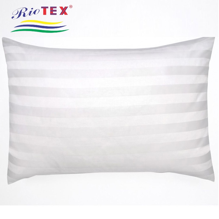 Vỏ Gối Cotton Khách Sạn Trắng Sọc RIOTEX Đủ Kích Thước