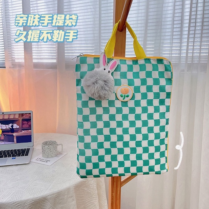 Túi Đựng Ipad - Laptop Xách Tay Họa Tiết Caro Cá Tính