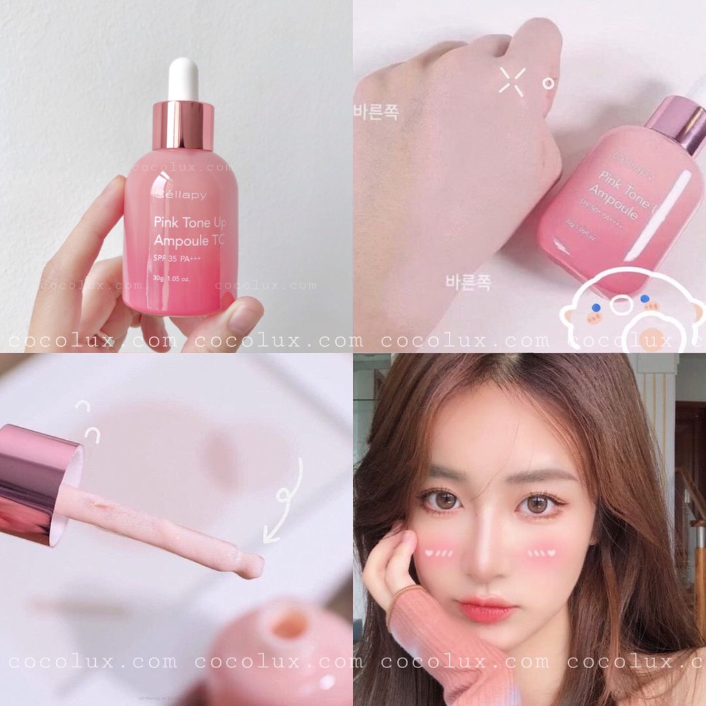 Serum Chống Nắng Cellapy Pink Tone Up Ampoule 30g [COCOLUX]