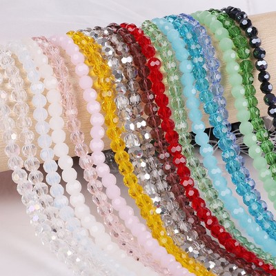 6mm Hạt pha lê BEADIA hình tròn nhiều màu dùng làm vòng tay / vòng cổ thủ công tiện lợi đa năng