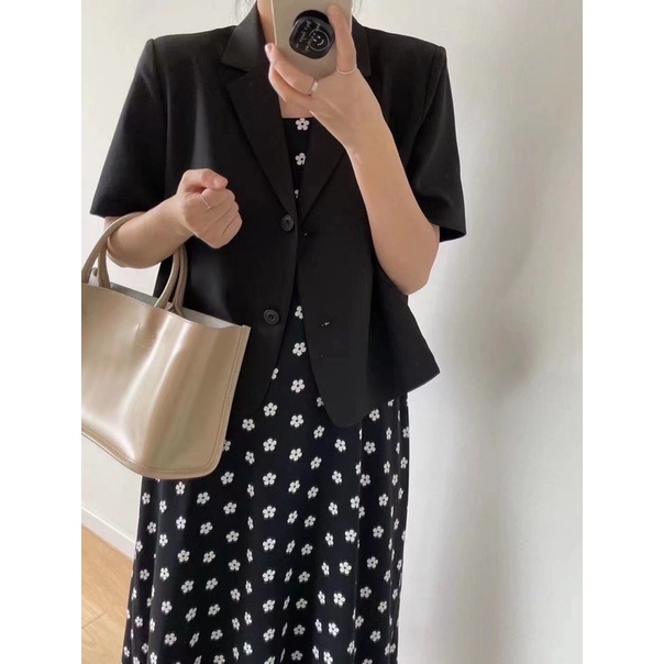 Áo blazer cộc tay cổ pijama 40503 CHERRY COCO | BigBuy360 - bigbuy360.vn