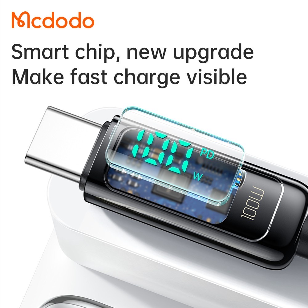 Cáp sạc nhanh MCDODO CA-882 Digital Pro USB-C to USB-C PPS/ PD 100W dài 1.2m