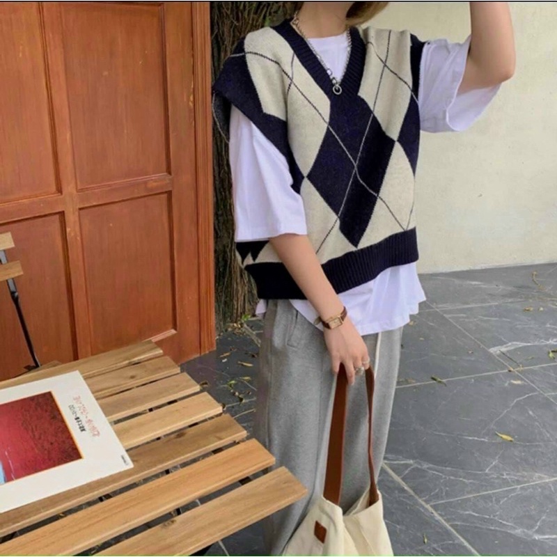 Áo len gile trám hot hit