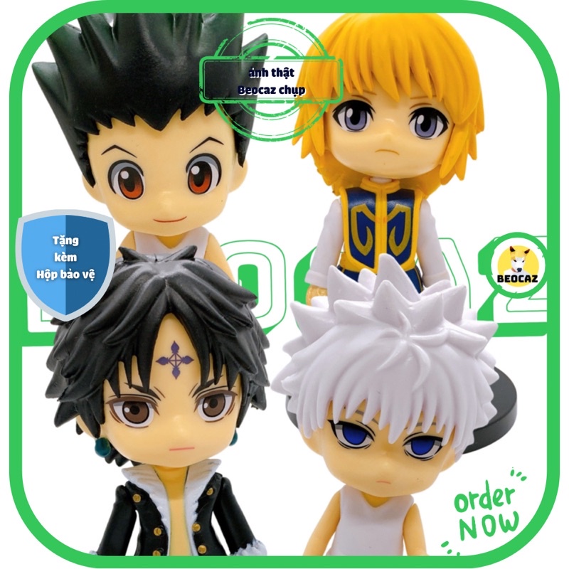 Mô Hình Hunter x Hunter nhân vật Killua Gon Kurapica Chrollo Lucilfer dễ thương anime Tặng Hộp Bảo Vệ Đồ chơi Beocaz