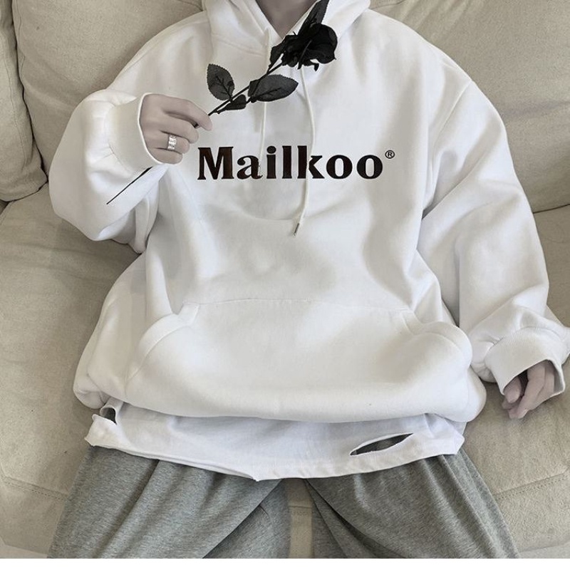 Áo khoác hoodie mũ trùm dài tay phong cách Hàn Quốc thời trang