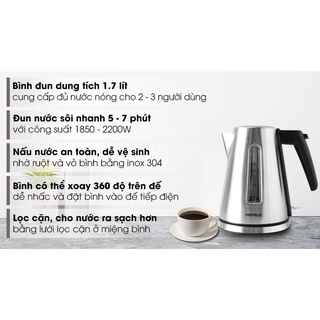 Bình đun siêu tốc Hafele T-907B (535.43.731) 1,7L