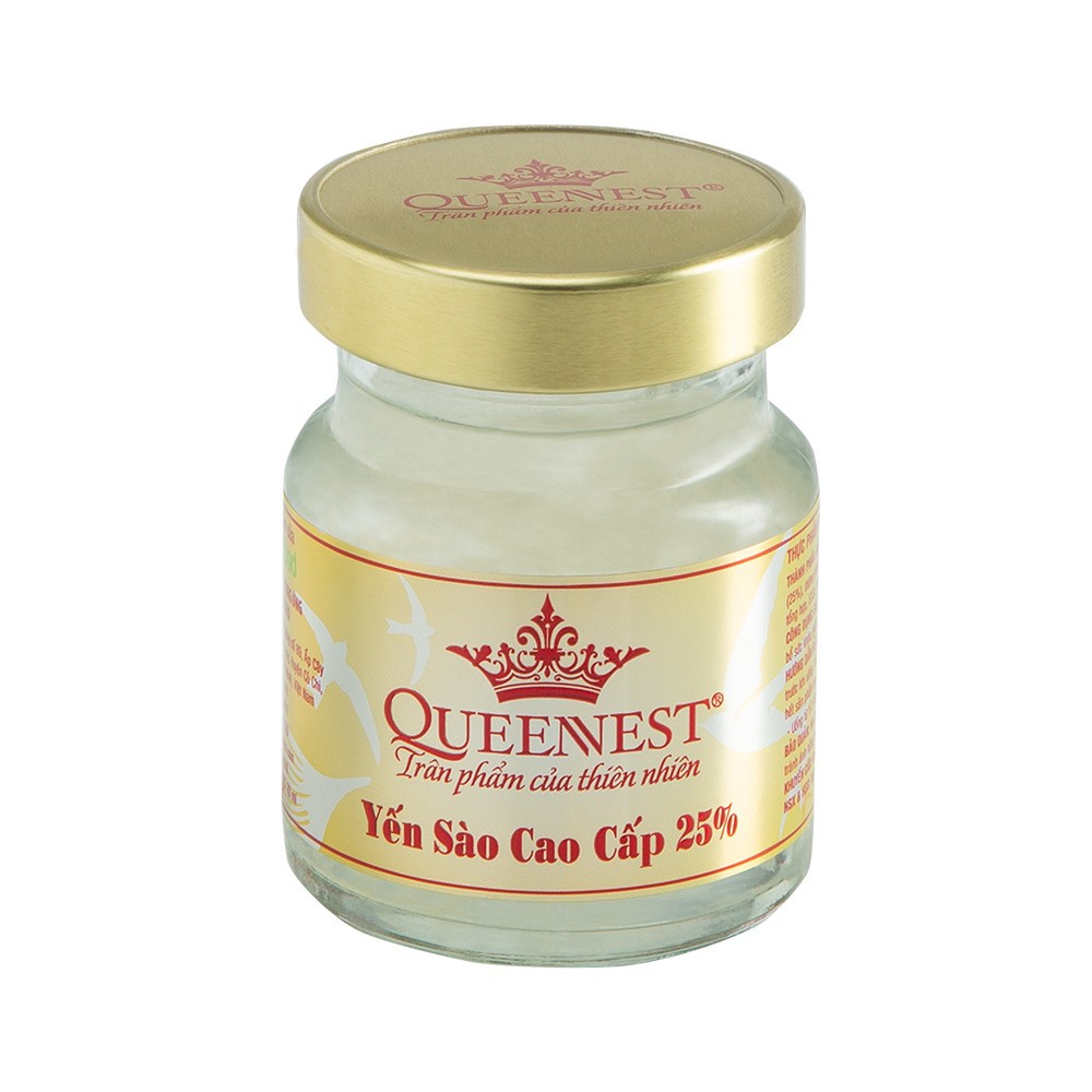 Lọ Yến sào cao cấp QUEENNEST 25% (Hộp 6 Hũ x 70ml)