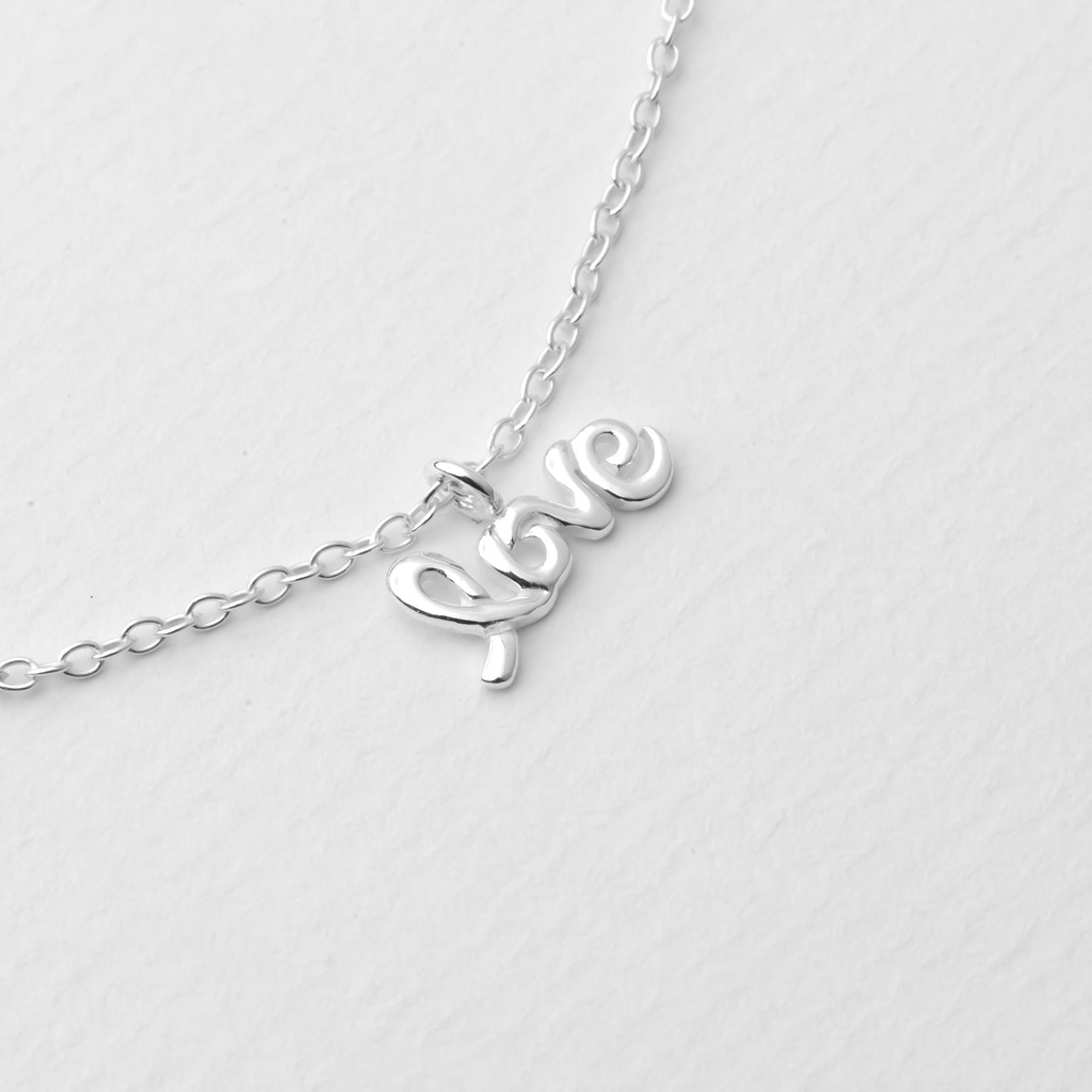 Dây chuyền Bạc Nữ 925-Chữ Love Xinh Xắn-KaT Jewelry