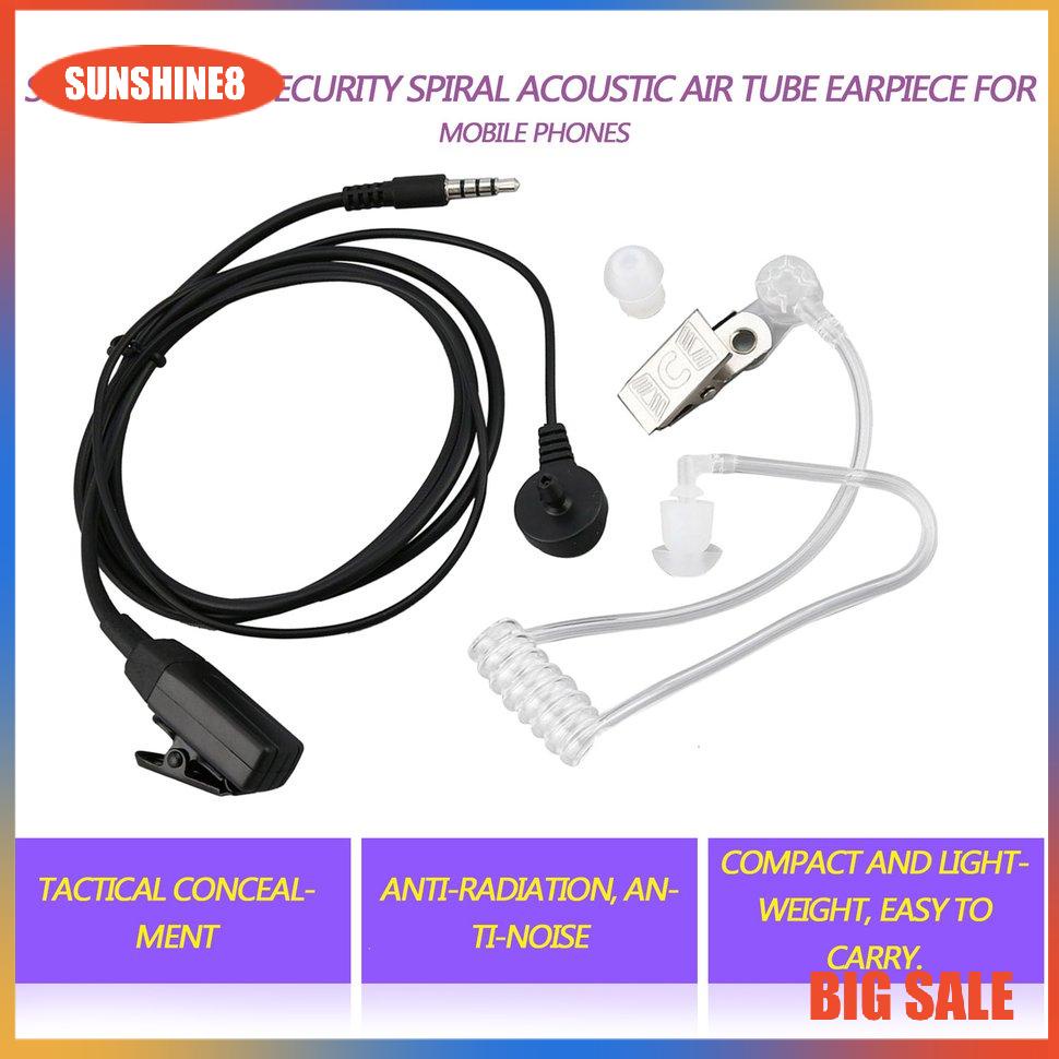 【SUN】Surveillance Security Spiral Acoustic Air Tube Earpiece for Mobile Phones