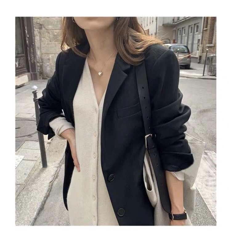 Áo Khoác blazer Màu Đen Phong Cách Hàn Quốc Thời Trang Xuân Thu 2022 Dành Cho Nữ | BigBuy360 - bigbuy360.vn