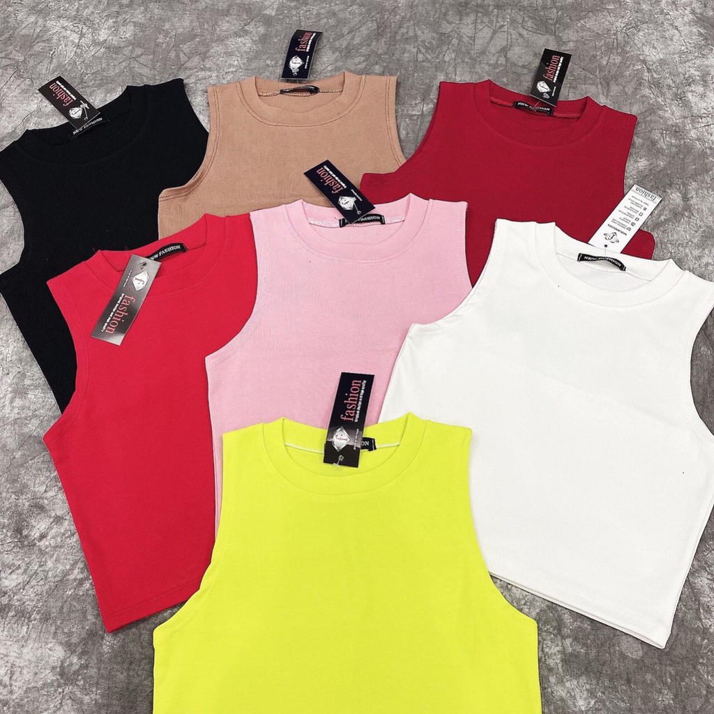 [ Mã WASTAPR giảm 10K đơn 50K] Áo ba lỗ trơn xinh chất thun thái màu sắc hot hit xinh xắn | BigBuy360 - bigbuy360.vn