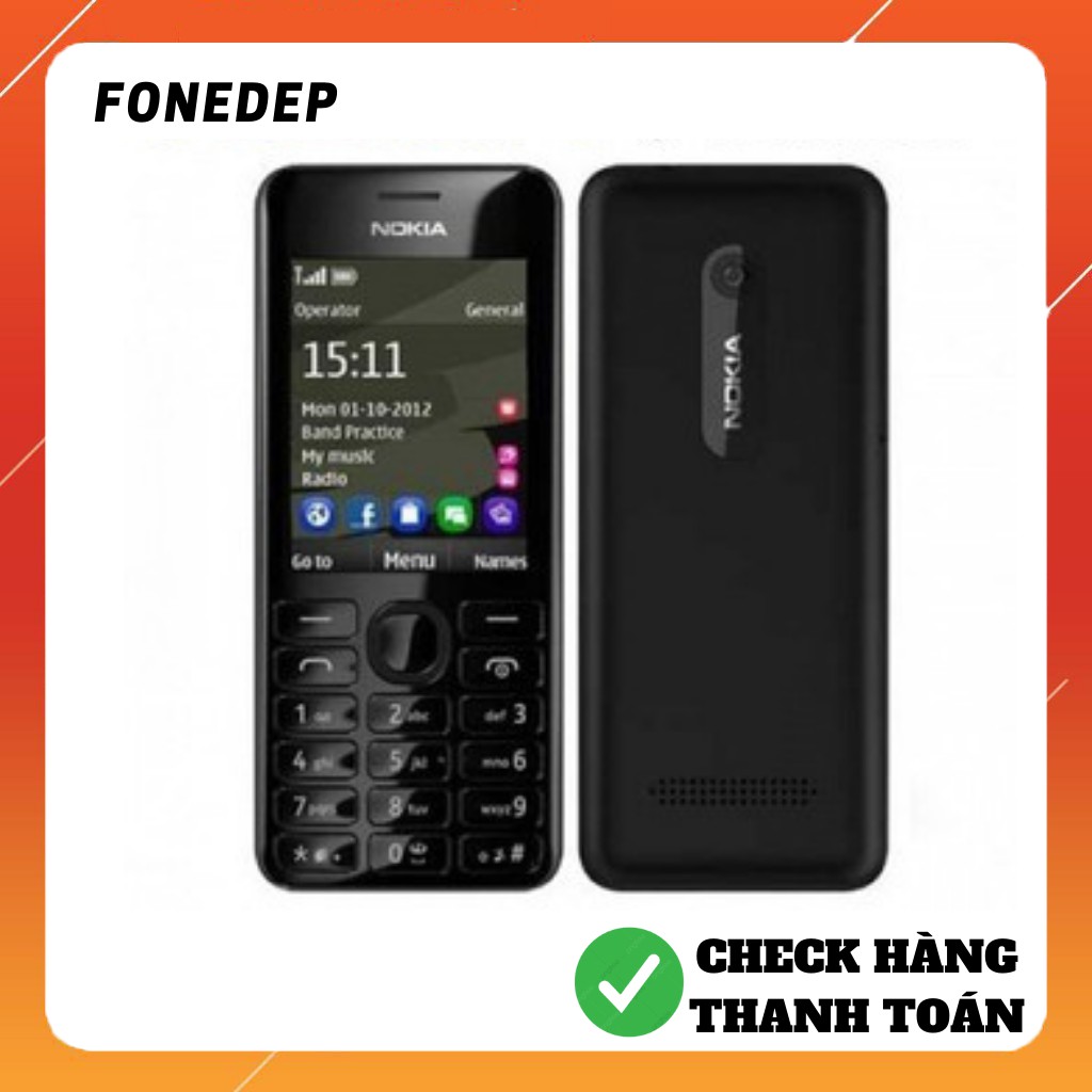 Điện Thoại Nokia 206 Hai Sim Loa To Bảo Hành 12 Tháng