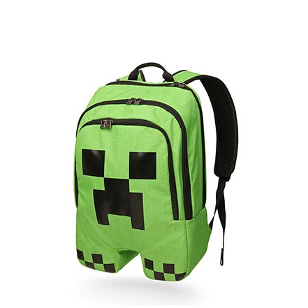 Balo Minecraft in hình nhiều nhân vật, balo chất liệu polyester, balo chính hãng Minecraft