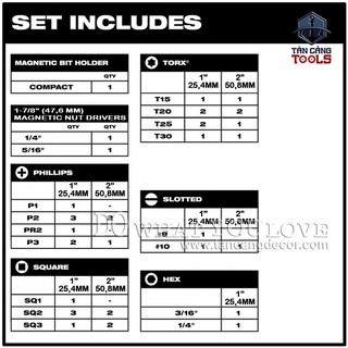 COMBO ĐA NĂNG 32 CHI TIẾT MILWAUKEE 48-32-4004