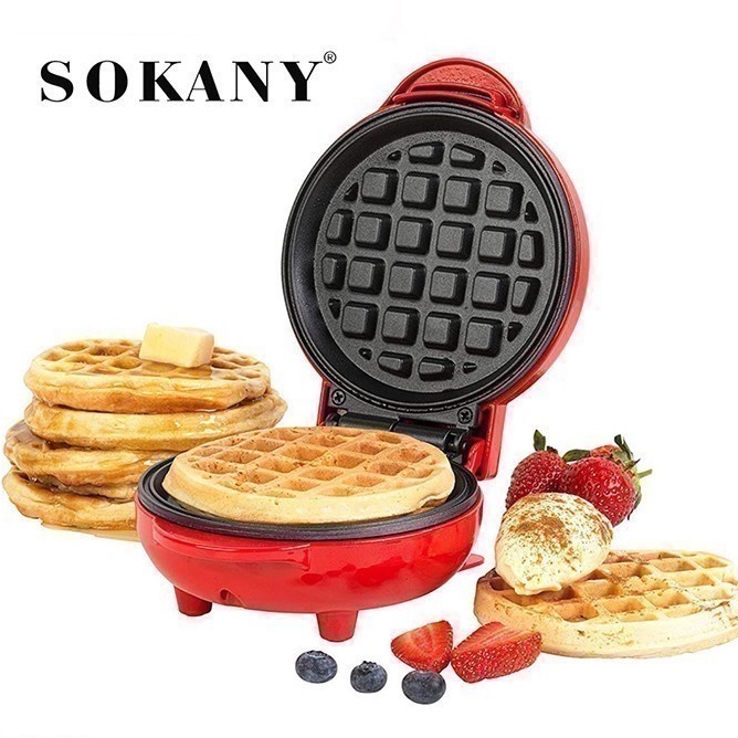 Máy Làm Bánh Waffle, Bánh Tổ Ong, Bánh Tàn Ong Mini Sokany