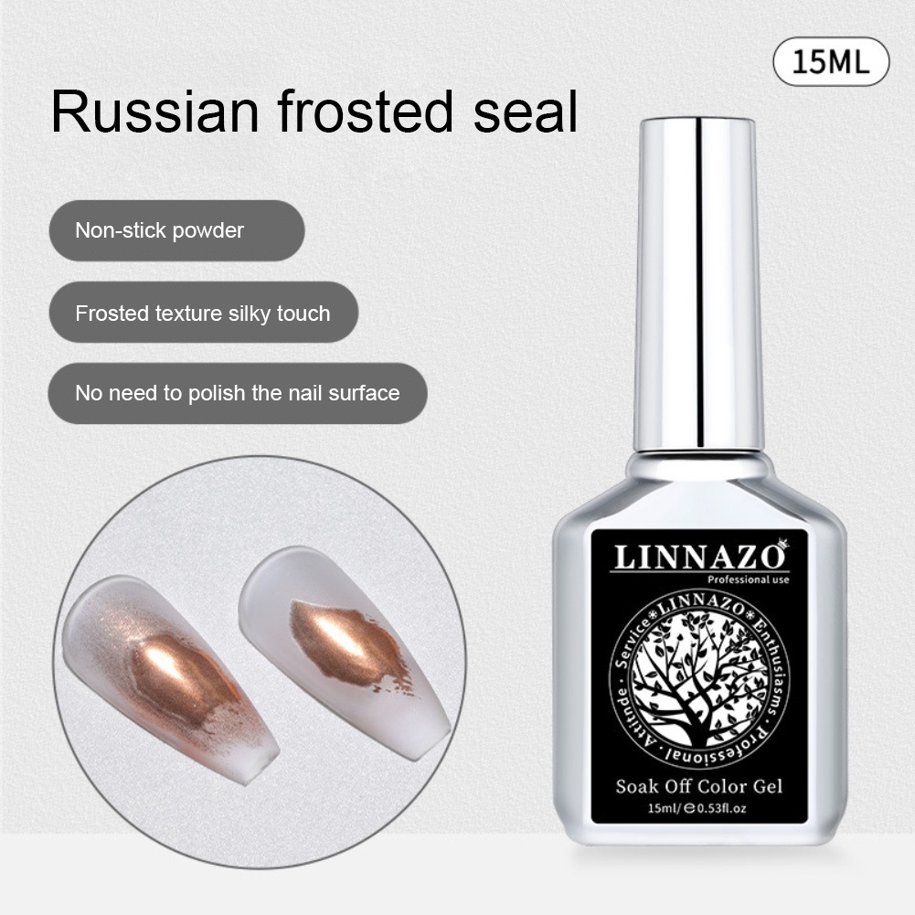 Linnazo Nga-phong cách Frosted lớp con dấu rửa-Miễn phí không dính bột ma thuật gương bột nghệ thuật đặc biệt nâng cấp phiên bản của dài-kéo dài móng tay chức năng sơn móng tay keo Nail công cụ  #2