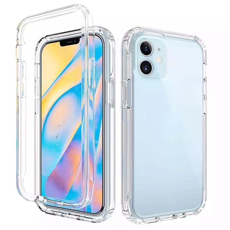 Ốp Điện Thoại Dày Dặn Trong Suốt Chống Rơi 2 Trong 1 Cho for iPhone 14 Pro Max 13 Pro max 12 11 XS / X XR 7P / 8P