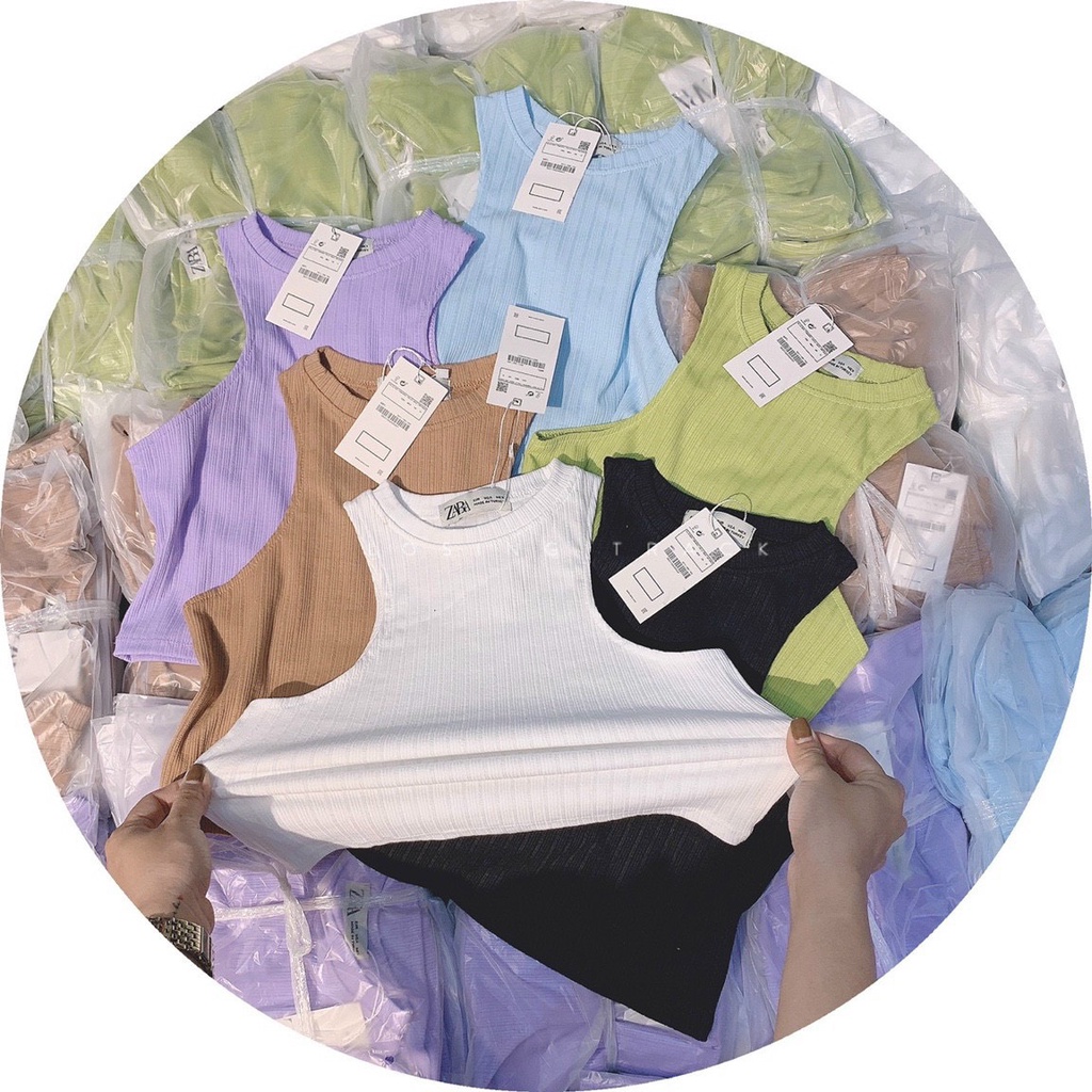 Áo thun body Croptop ba lỗ gân bông lúa nhà CH