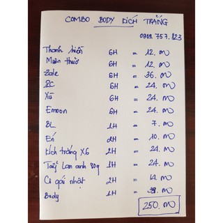 Combo kem kích trắng mạnh_X6