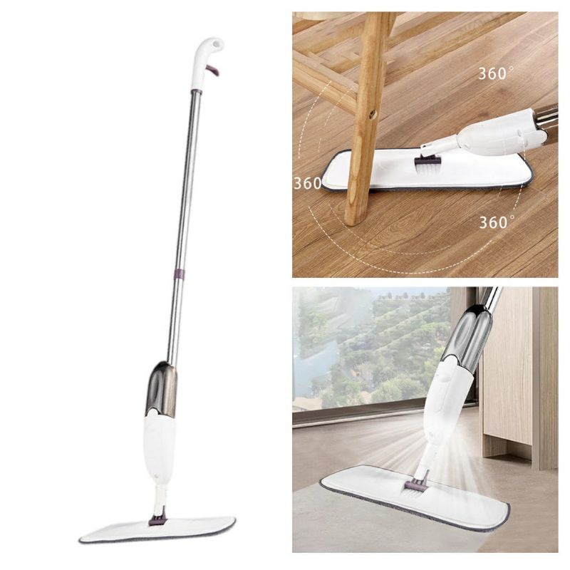 🔥RẺ VÔ ĐỊCH🔥Cây lau nhà 360 độ thông minh có bình xịt phun sương 2in1