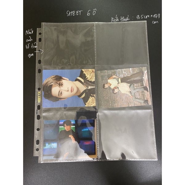 Sheet MeeT YX đựng ảnh các loại ô dành c'ho binder A4