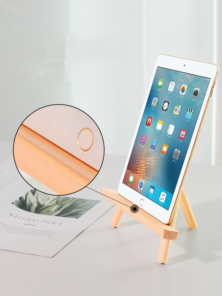 [Bán Chạy] Giá Đỡ Ba Chân Bằng Gỗ Sáng Tạo Có Thể Gập Lại Cho Điện Thoại Di Động / Máy Tính Bảng Và Trưng Bày