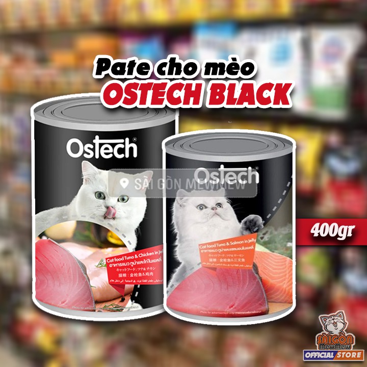 Pate lon cho mèo OSTECH BLACK LABEL 400gr
