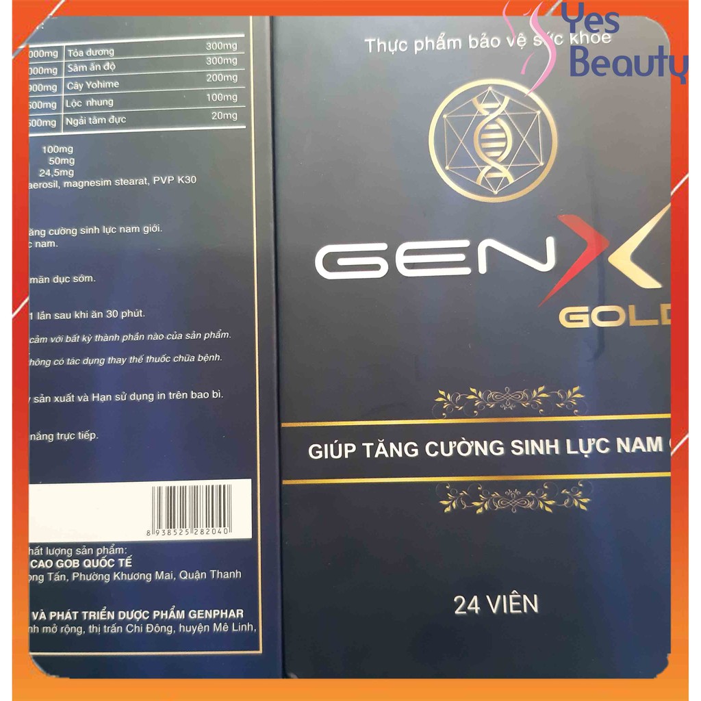 Viên Sinh Lý Gen X Gold - Đỉnh Cao Phong Độ Nhấp Mạnh Mẽ - Chính Hãng Phiên Bản Hộp 24 Viên [Che Tên Lúc Giao]