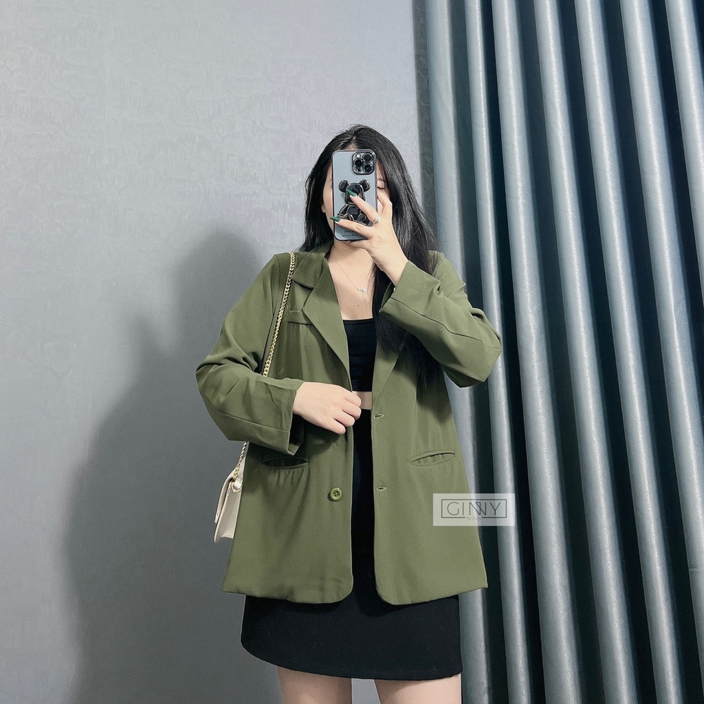 Áo khoác blazer 2 lớp TH-05 cho mẹ, màu sắc đơn giản trẻ trung, mặc đi làm, đi chơi, áo khoác mặc cặp với mẹ [AKV-TH05]