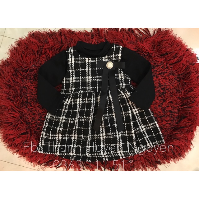 Set váy dạ bé gái