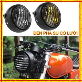 GÁO ĐÈN TRÒN 💎 Đèn pha độ có lưới thép bảo vệ đèn, chuyên độ xe cafe racer, classic, vintage