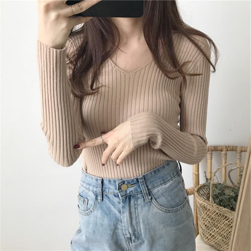 Áo Len Lông Cừu Cổ Tim Mềm Mại,áo nữ đẹp chất len | BigBuy360 - bigbuy360.vn