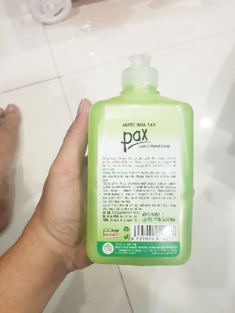 [CHAI LỚN] Nước Rửa Tay Xà Bông Xà Phòng Rửa Tay Pax 600ml | BigBuy360 - bigbuy360.vn