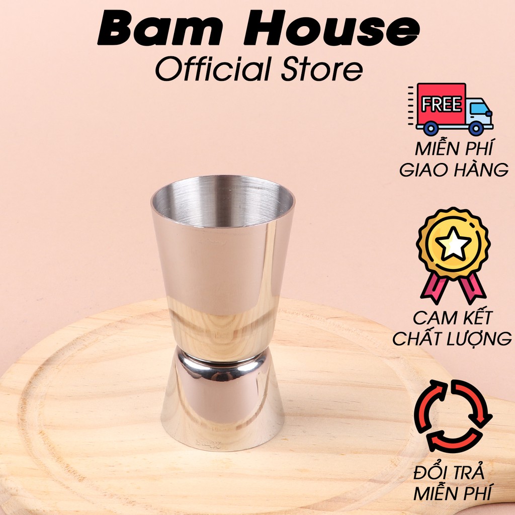 Ly đong định lượng pha chế 2 đầu Bam House loại lớn 40ml inox 304 cao cấp LD01 – Gia dụng bếp