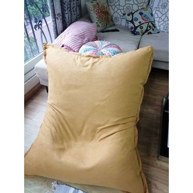 Ghế Lười Hạt Xốp Hình Bánh Rán Vuông, Chữ Nhật - Linen họa tiết, chất liệu thoáng mát, bền bỉ, màu sắc sinh động