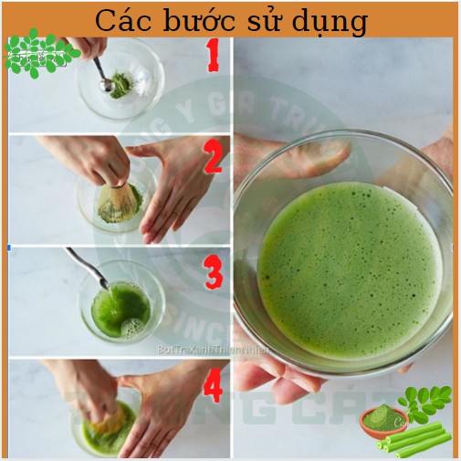 Bột chùm ngây hữu cơ thảo dược Thông Cát giúp đẹp da, dưỡng trắng da mặt, lợi sữa, bồi bổ sức khỏe (bột ăn dặm cho bé)