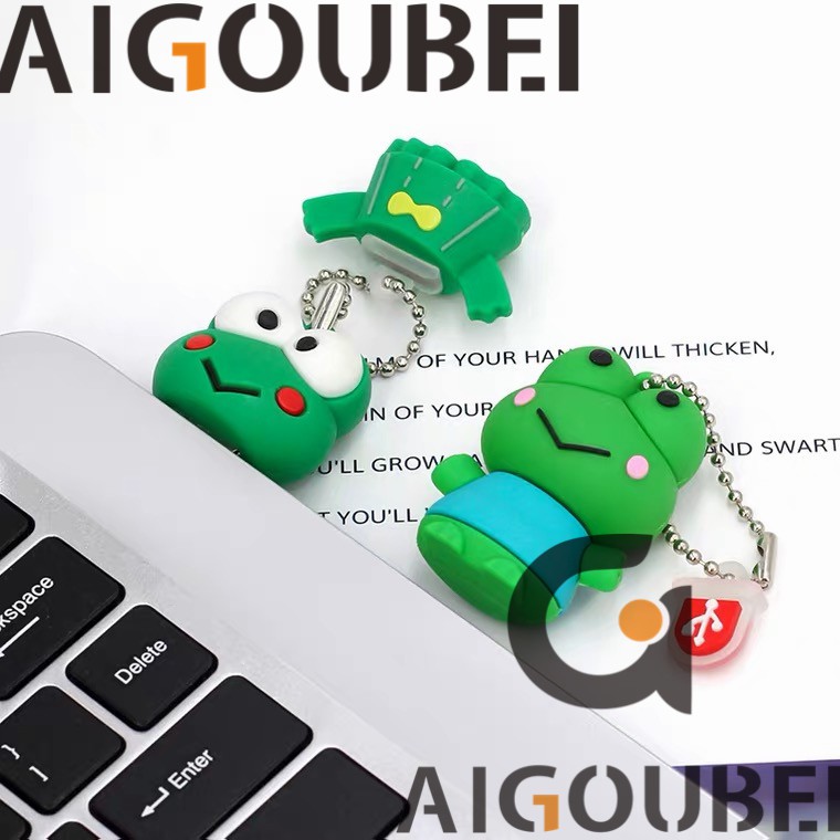 USB 2.0 1GB 2GB 4GB 8GB 16GB 32GB 64GB 128GB vỏ hình chú ếch bằng silicon xinh xắn