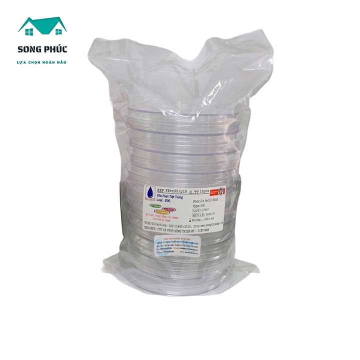 Đĩa Petri nhự 90mm dùng nuôi cấy túi 10 cái