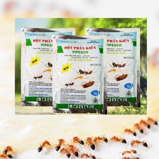 Chất trừ kiến Sinh Học, diệt gián, Mối, Côn Trùng VIP gói 50gr