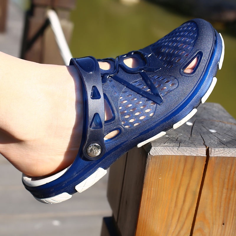 Dép Bít Mũi Đế Dày Chống Trượt Thoáng Khí Có 3 Kiểu Lựa Chọn Size 38-45 Thời Trang Mùa Hè Cho Nam