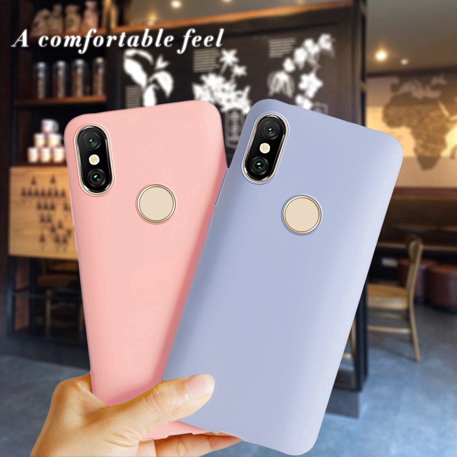 Ốp điện thoại màu trơn bề mặt nhám chống sốc cho Xiaomi Redmi S2 Y2
