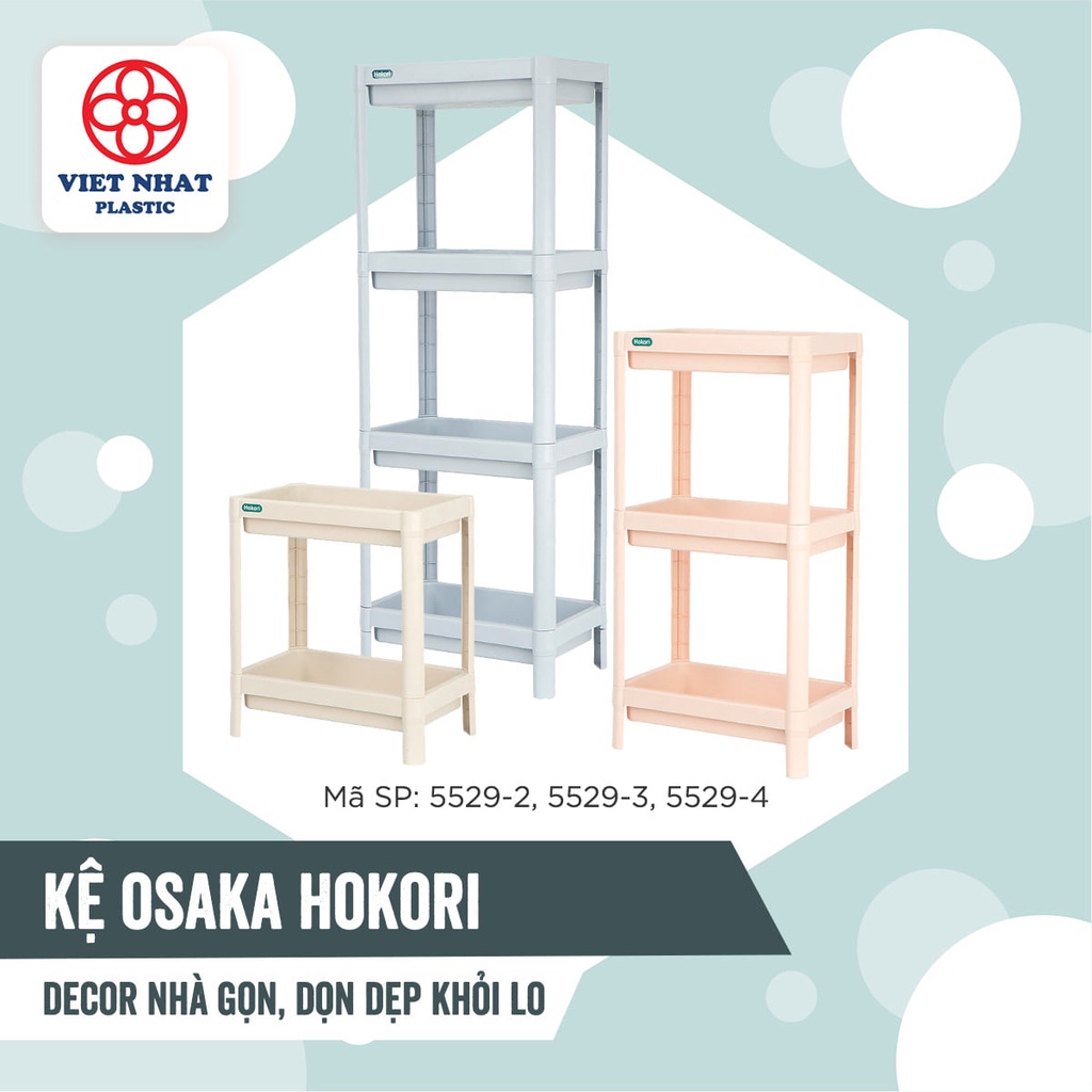 Kệ Để Đồ Đa Năng Osaka Hokori, Nhựa Việt Nhật Kệ Để Đồ Decor Nhà Cửa Xinh Xắn 5529